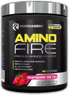 🍇 forzagen amino energy + bcaa аминокислоты с amino fire - повышение энергии, концентрации, выносливости и реакции с 40 вкусными порциями малинового ледяного чая. логотип