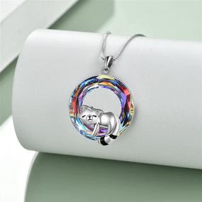 img 2 attached to 🐼 ONEFINITY Red Panda Gifts Necklace: Adorable Sterling Silver Pendant for Women and Girls