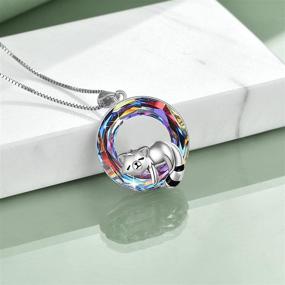 img 3 attached to 🐼 ONEFINITY Red Panda Gifts Necklace: Adorable Sterling Silver Pendant for Women and Girls