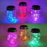 🌞 solar powered multicolor mason jar fairy lights for elegant wedding and festive outdoor décor - transform your patio, garden, and party with warm white illumination логотип