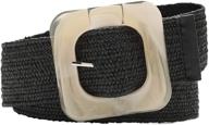 👖 earnda elastic stretch waistband buckle: the ultimate women's accessory for belts logo