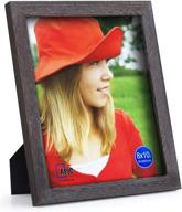 🖼️ solid wood 8x10 rpjc picture frames with high definition glass for tabletop and wall mounting - driftwood finish logo