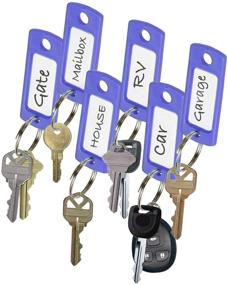 img 2 attached to Lucky Line Flexible Colored Plastic Key Tag - Vibrant & Reliable 3/4