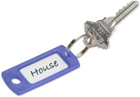 img 3 attached to Lucky Line Flexible Colored Plastic Key Tag - Vibrant & Reliable 3/4