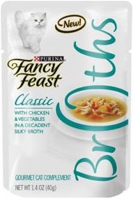 img 1 attached to 🐱 Fancy Feast Classic Broths: Chicken & Vegetables Supplemental Cat Food Pouches, 1.4-oz, case of 8 - Premium Quality Treat for Your Feline Companion!