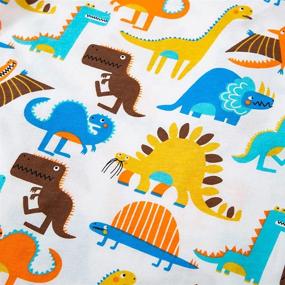 img 1 attached to LuckyCandy Toddler Boys T-Shirts: 2-Pack Dinosaur Cotton Clothes for 2-7 Years