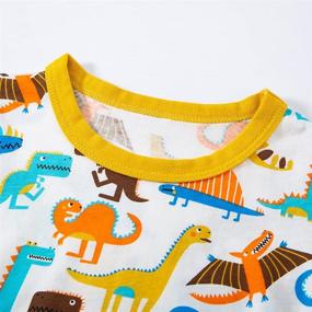 img 2 attached to LuckyCandy Toddler Boys T-Shirts: 2-Pack Dinosaur Cotton Clothes for 2-7 Years