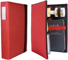 img 3 attached to 📚 Эластичный органайзер книг Strapbook с сетчатым узором - красный | Идеальное хранение для путешествий электронных аксессуаров, кабелей, зарядных устройств и многое другое
