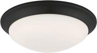 🔶 modern satin bronze led flush mount with frosted white glass, 11 inches by designers fountain (evled1022-34-df) logo