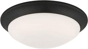 img 4 attached to 🔶 Modern Satin Bronze LED Flush Mount with Frosted White Glass, 11 Inches by Designers Fountain (EVLED1022-34-DF)