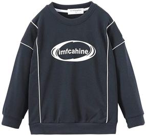 img 3 attached to LittleSpring Fashion Letter Sweatshirt Jogger Boys' Clothing