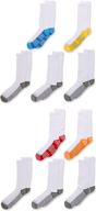 🧦 fruit of the loom big boys' 10 pack crew socks, assorted colors, shoe size 3-9 - high-quality & comfortable socks for kids logo