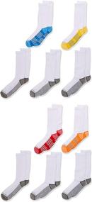 img 3 attached to 🧦 Fruit of the Loom Big Boys' 10 Pack Crew Socks, Assorted Colors, Shoe Size 3-9 - High-Quality & Comfortable Socks for Kids