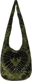 img 2 attached to Bohemian Hipster Hippie Crossbody GreenBlackHeart Women's Handbags & Wallets and Hobo Bags