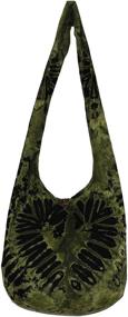 img 4 attached to Bohemian Hipster Hippie Crossbody GreenBlackHeart Women's Handbags & Wallets and Hobo Bags