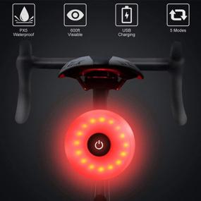 img 3 attached to 🚴 WOTOW Waterproof USB Rechargeable Bike Tail Light: Ultra Bright LED Taillight with 5 Modes for Cycling Safety, Long Runtime up to 56 Hours