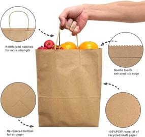 img 1 attached to Boxusa Kraft Paper Bags with Handles 5.25x3.75x8 100Pcs- Brown Gift Bags, Small Shopping Bags Bulk, Business Craft Bags, Retail Merchandise Bags, Party Favor Bags