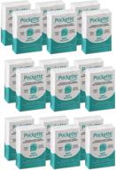 🌿 pockette premium 4-ply pocket size facial tissues (mint) - 18 packs of 10 - super strong, softer & recyclable logo