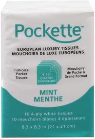 img 3 attached to 🌿 Pockette Premium 4-Ply Pocket Size Facial Tissues (Mint) - 18 Packs of 10 - Super Strong, Softer & Recyclable