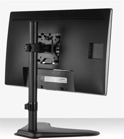 img 3 attached to 🖥️ Mount-It! Free Standing Single Monitor Stand | VESA Compatible | Adjustable Height, Tilt, and Swivel | For 21.5-32 Inch Computer Screens