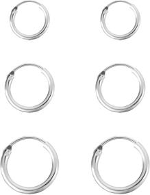 img 4 attached to Papasigx Huggie Earrings: Sparkling Cubic Zirconia Hoops for Women & Men