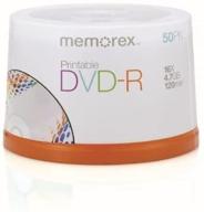 📀 memorex 4.7gb/16x printable dvd-r 50-pack spindle - limited availability! logo