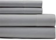 🛏️ luxurious silver egyptian cotton queen sheet set - 600 thread count, super soft sateen weave, elasticized deep pocket - 4 piece bedding set for ultimate comfort logo