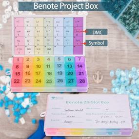 img 3 attached to Benote Diamond Painting Supplies: Large Storage Box with 28 Grids for Beads, Project Card, Number Label Sticker, Funnel, Spoon – Perfect for DIY Art Crafts