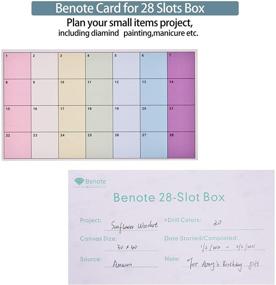 img 2 attached to Benote Diamond Painting Supplies: Large Storage Box with 28 Grids for Beads, Project Card, Number Label Sticker, Funnel, Spoon – Perfect for DIY Art Crafts