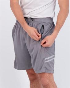 img 2 attached to 🏃 Real Essentials Men's 7" Athletic Running Quick Dry Mesh Shorts - 3 Pack with Zipper Pockets & Drawstring