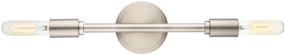 img 3 attached to Phansthy Double Sconce Brushed Nickel Two Light Indoor Bathroom Light Fixture (Brushed Nickel)