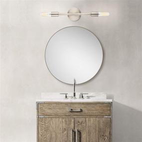 img 2 attached to Phansthy Double Sconce Brushed Nickel Two Light Indoor Bathroom Light Fixture (Brushed Nickel)