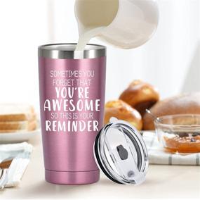 img 1 attached to 🎁 20oz Tumbler Cup with Straws & Lids - Christmas Gifts for Women, Wives, Moms & Her - Ideal Presents for Best Friends, Teachers, Sisters & Daughters - Stocking Stuffers for Women during Xmas, Birthdays, Valentines & Mothers Day