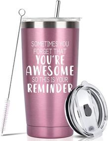 img 4 attached to 🎁 20oz Tumbler Cup with Straws & Lids - Christmas Gifts for Women, Wives, Moms & Her - Ideal Presents for Best Friends, Teachers, Sisters & Daughters - Stocking Stuffers for Women during Xmas, Birthdays, Valentines & Mothers Day