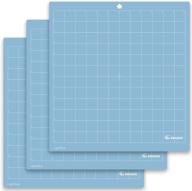 🔵 high performance cutting mat set for silhouette cameo (3 pack) - 12 x 12 inch, blue logo