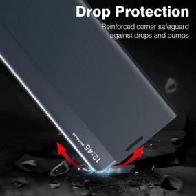 img 2 attached to Premium Clear Flip Folio View Phone Case for Galaxy S20 FE 5G - Luxury PU Leather Protective Cover