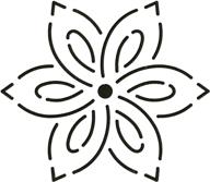 4 small flower quilting stencil logo