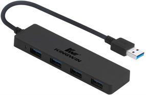 img 4 attached to 🔌 Kingwin USB Hub 4 Port USB 3.0 Data Hub: Ultra Slim, Ideal for Mobile SSD, MacBook, Mac Pro/Mini, iMac, Chromebook, Surface Pro, USB Flash Drives, Notebook PC, XPS, and More
