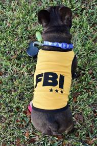 img 2 attached to Fashionable Parisian Pet FBI Embroidered Tee Shirts for Dogs and Cats