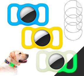 img 4 attached to MARVAL BoneStyle Airtag Holder For Pet Collar 4 Pcs Protective Film Compatible With Apple Air Tag Dog Cat Case