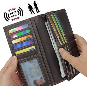 img 1 attached to 👜 DK86 Burnished Leather Men's Wallet with Blocking Technology - Practical and Stylish Wallets, Card Cases & Money Organizers