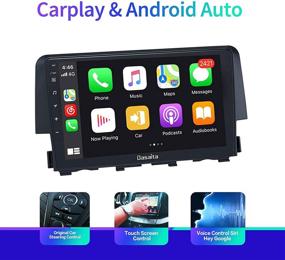 img 2 attached to Dasaita 9-Inch Car Stereo Touch Screen for Honda Civic LX EX 2015-2019 with Bluetooth, GPS Navigation, Apple CarPlay, Android Auto, 3G/4G Network Support