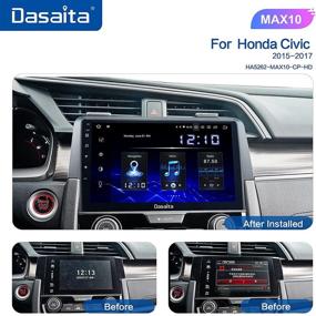 img 3 attached to Dasaita 9-Inch Car Stereo Touch Screen for Honda Civic LX EX 2015-2019 with Bluetooth, GPS Navigation, Apple CarPlay, Android Auto, 3G/4G Network Support