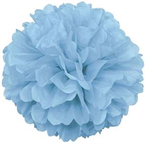 img 3 attached to 🌸 18PCS Blue & White Tissue Hanging Paper Pom Poms Flower Ball Craft Kit for Weddings, Parties, and Outdoor Decorations