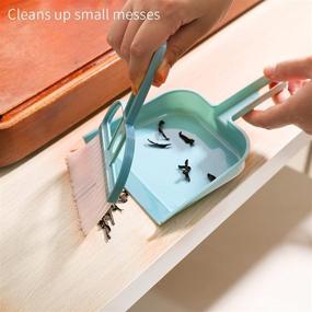 img 1 attached to Lamoutor 3 Pack Mini Hand Broom and Dustpan Set - Small Dust Pans with Brush Set for Desk, Car, and Animal Waste Cleaning Tools