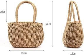 img 1 attached to 👜 Stylish Hand-woven Straw Hobo Bag: Retro Summer Beach Rattan Tote for Women