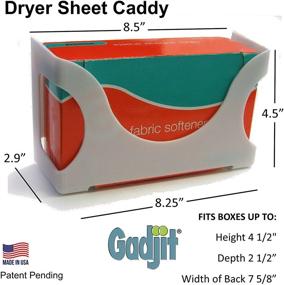 img 3 attached to Gadjit Dryer Sheet Caddy White