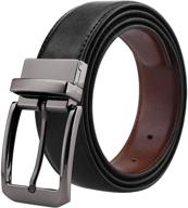 genuine leather reversible rotated buckle men's accessories for belts logo