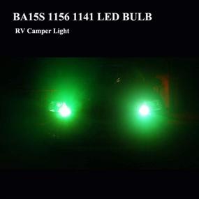 img 2 attached to 🔆 EverBright 1156 BA15S Green Led Bulb, Pack of 4 - Ideal for RV, SUV, Camper Side Marker Lights, Reverse Lights, Brake/Turn Signal, 18SMD 5050Chips DC-12V