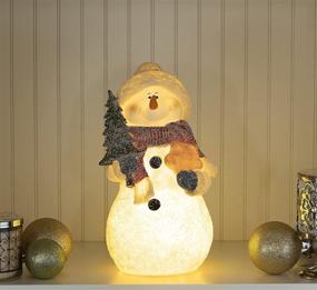 img 1 attached to 🎅 Glowing Snowman LED: Perfect Christmas Decoration Light for Your Home - VP Home